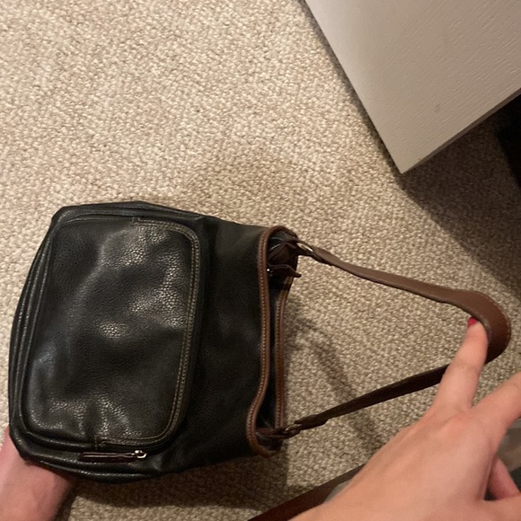 $5 ADD ON Faux Leather Shoulder Bag Black and Brown - Picture 4 of 7